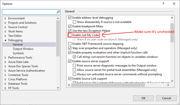 How to Configure Visual Studio to Use SourceLink to Step into NuGet Package  Source – Aaronontheweb