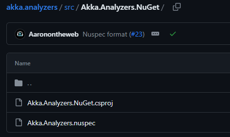 Akka.Analyzers.NuGet project structure