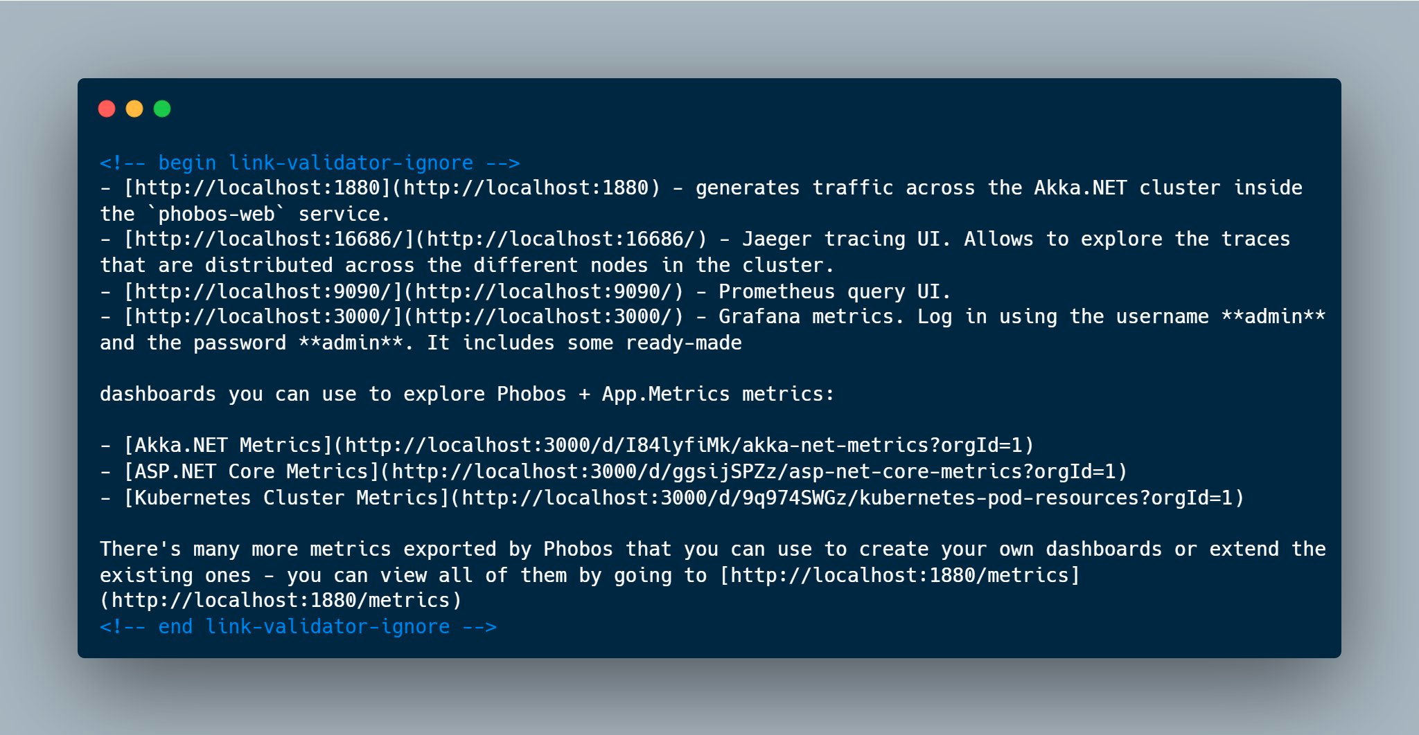 HTML comment-based link validation control in action