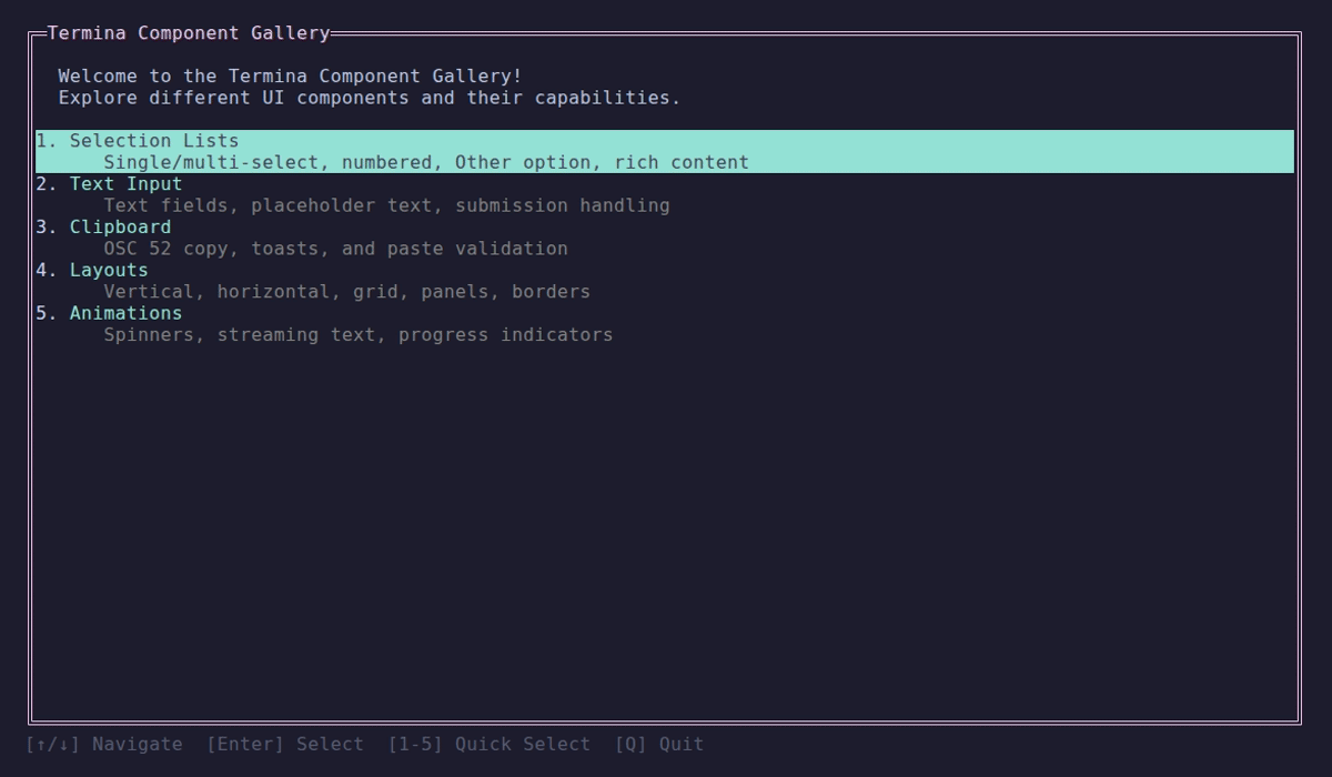 TextInputNode demo: typing into single-line inputs and a multi-line text area
