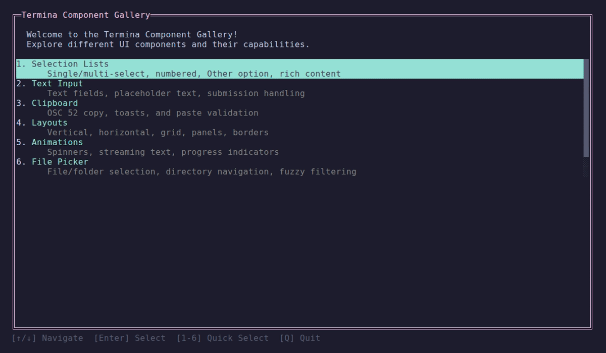 Graph Gallery demo cycling through Blocks, Outline, Braille, and ASCII styles with gradient coloring